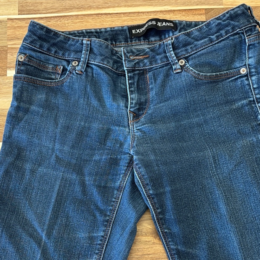 Express Women's Dark Blue Skinny Jeans